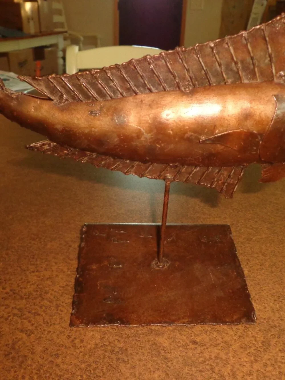 Sea Fish Steel Welded Steel Base Mount Beautifully Done! Marine Bronze Tone